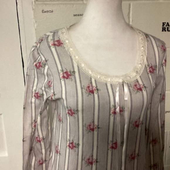 NWOT Lauren Ralph Lauren Sleepwear Pajama Set Size Small Floral GREEN LABEl - Picture 7 of 11